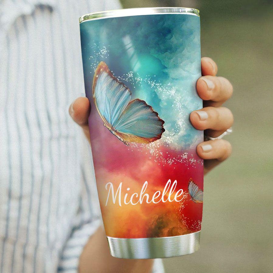 Butterfly Personalized Stainless Steel Tumbler butterfly personalized stainless steel tumbler 5962