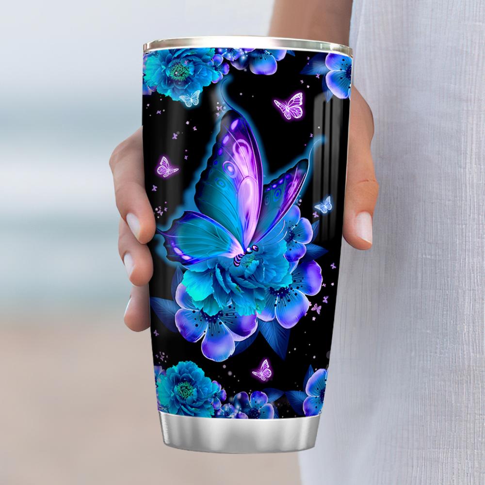 Butterfly Personalized Stainless Steel Tumbler butterfly personalized stainless steel tumbler 6383