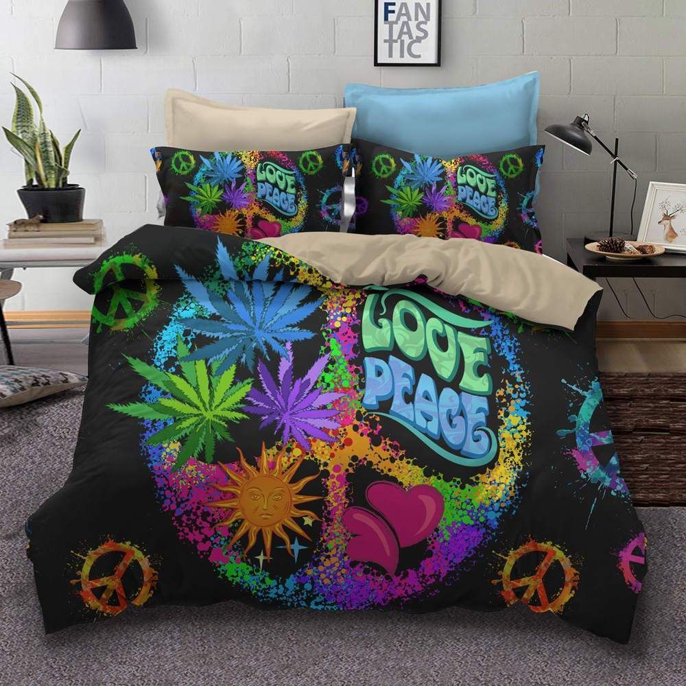 Butterfly Watercolor Peace Sign Printed Bedding Set Bedroom Decor butterfly watercolor peace sign printed bedding set bedroom decor 1729