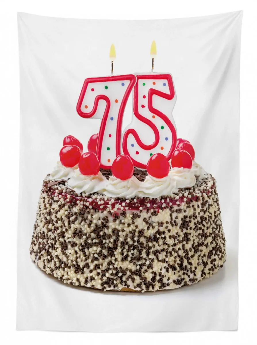 cake 75 3d printed tablecloth table decor 3018