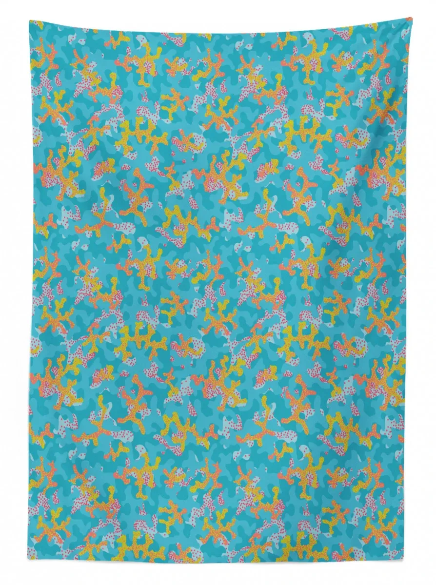 camouflage natural shapes 3d printed tablecloth table decor 8376