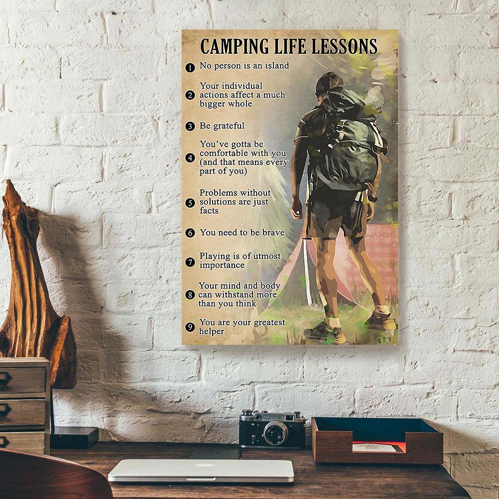 camping life lessons canvas prints wall art decor 3840