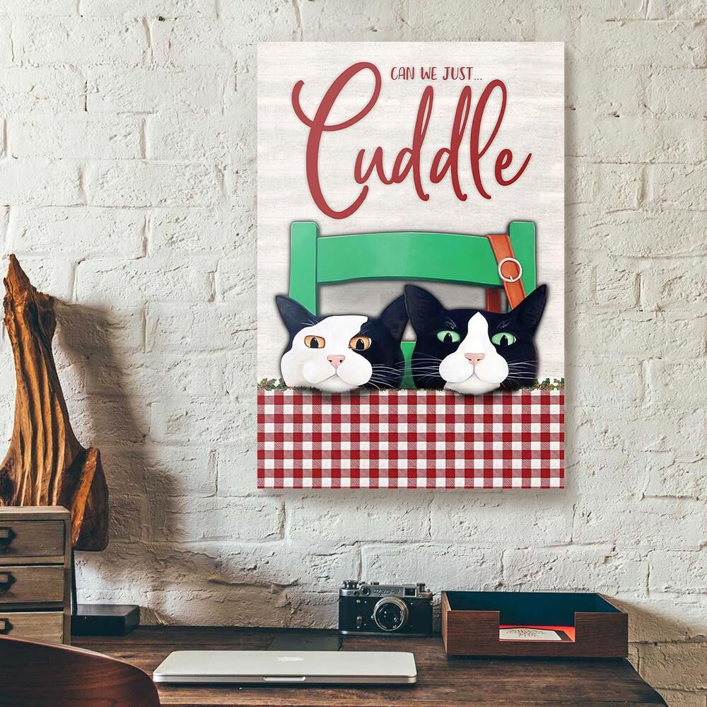 Can We Just Cuddle Full Printing Cat Canvas can we just cuddle full printing cat canvas 4040