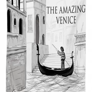 canals child gondolier 3d printed tablecloth table decor 6007