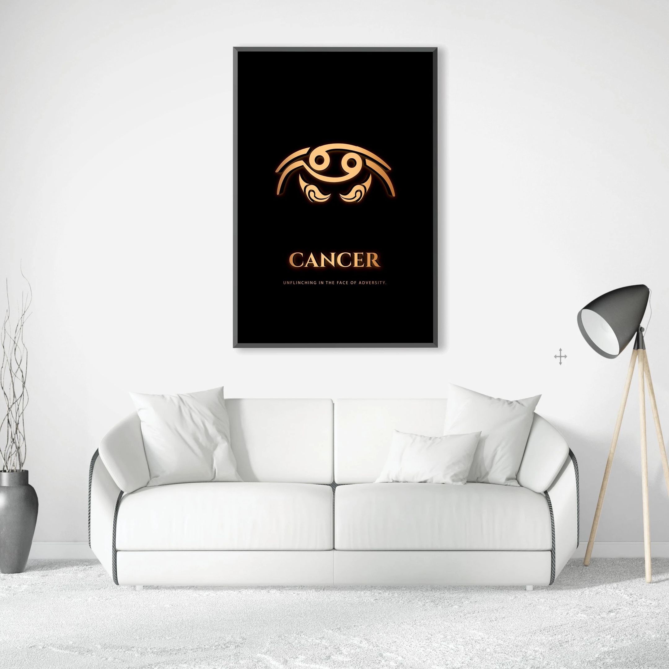 Cancer Gold Motivational Positive Canvas Print - Wall Art Decor cancer gold motivational positive canvas print wall art decor 4529