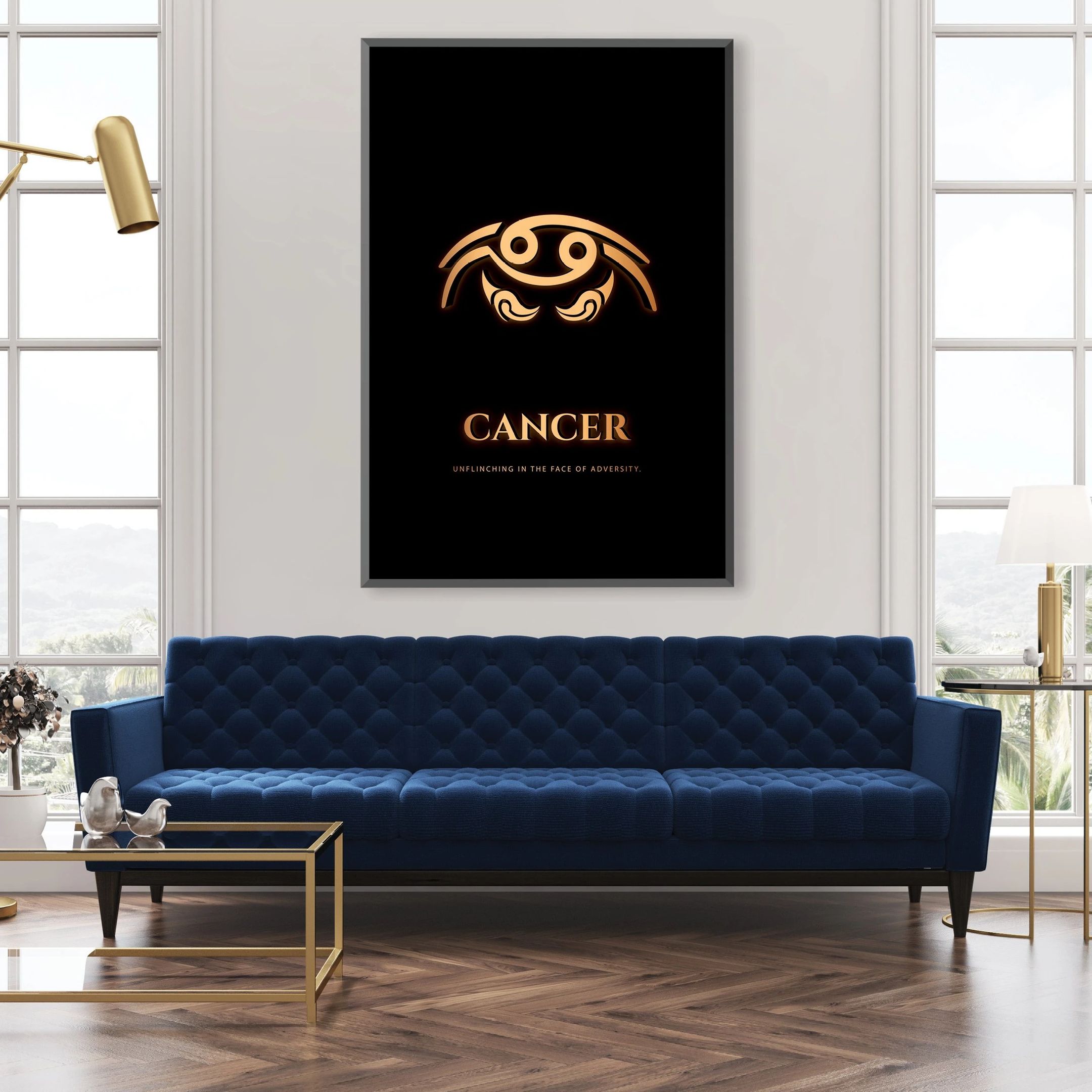 Cancer Gold Motivational Positive Canvas Print - Wall Art Decor cancer gold motivational positive canvas print wall art decor 7411