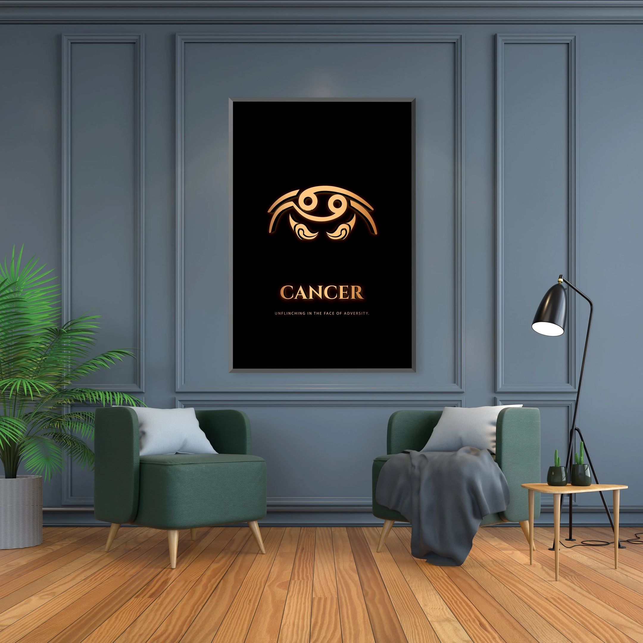 Cancer Gold Motivational Positive Canvas Print - Wall Art Decor cancer gold motivational positive canvas print wall art decor 8834