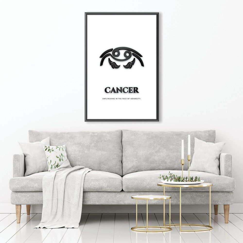 Cancer White Motivational Positive Canvas Print - Wall Art Decor cancer white motivational positive canvas print wall art decor 3012
