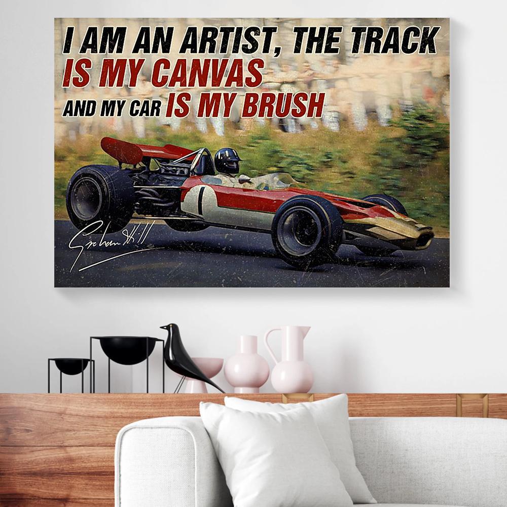 car racing canvas prints wall art decor 2578