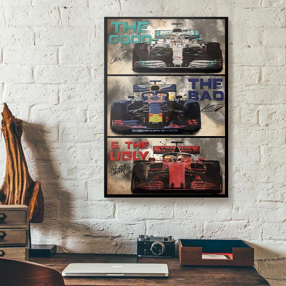 car racing canvas prints wall art decor 7842
