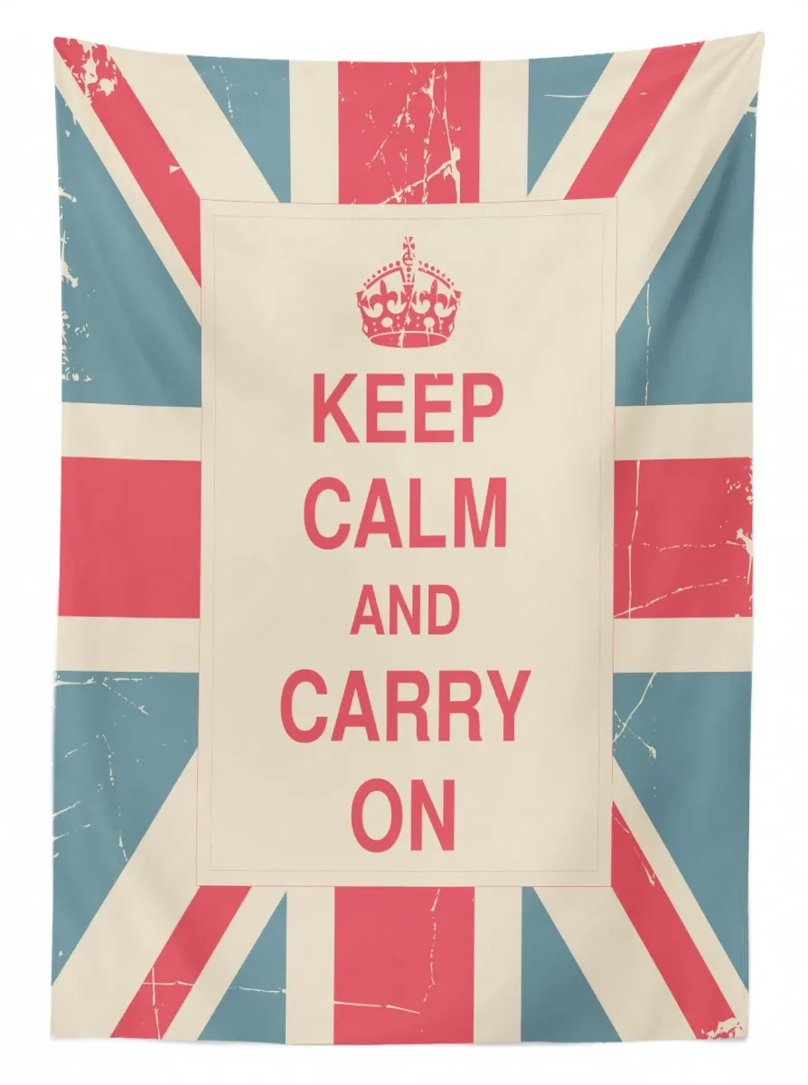 carry on british flag 3d printed tablecloth table decor 2600