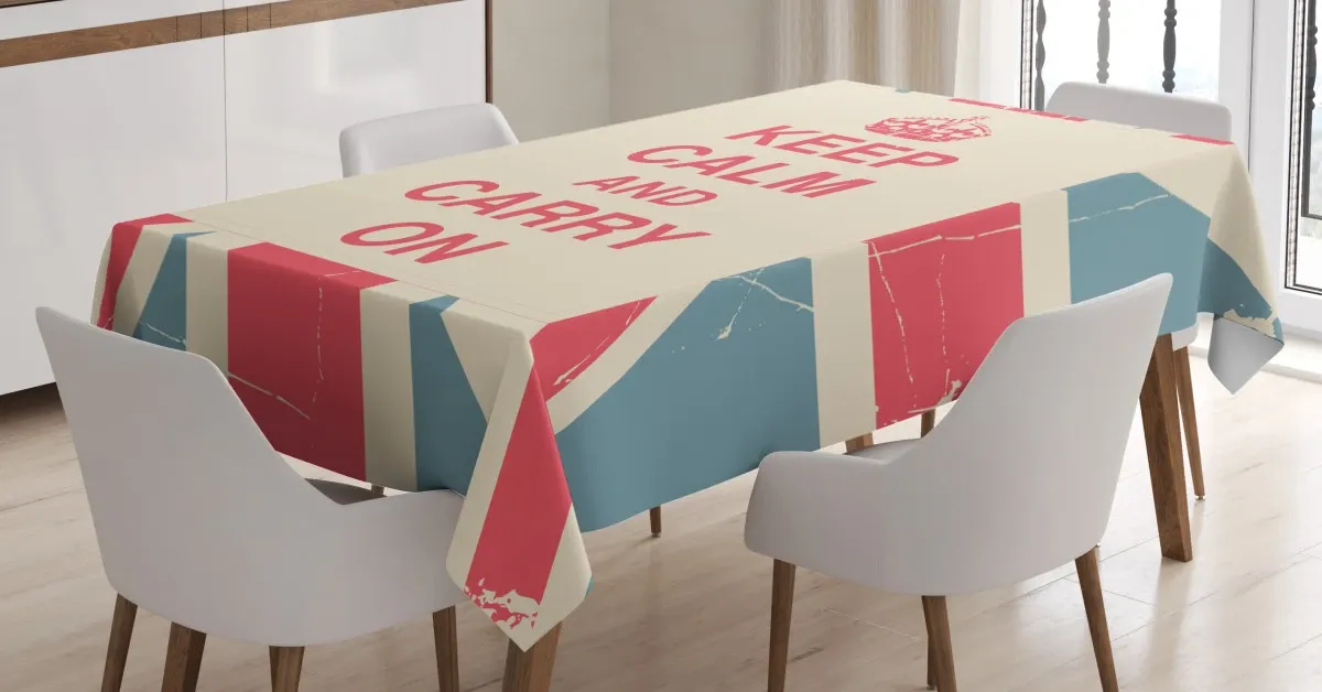 carry on british flag 3d printed tablecloth table decor 2740