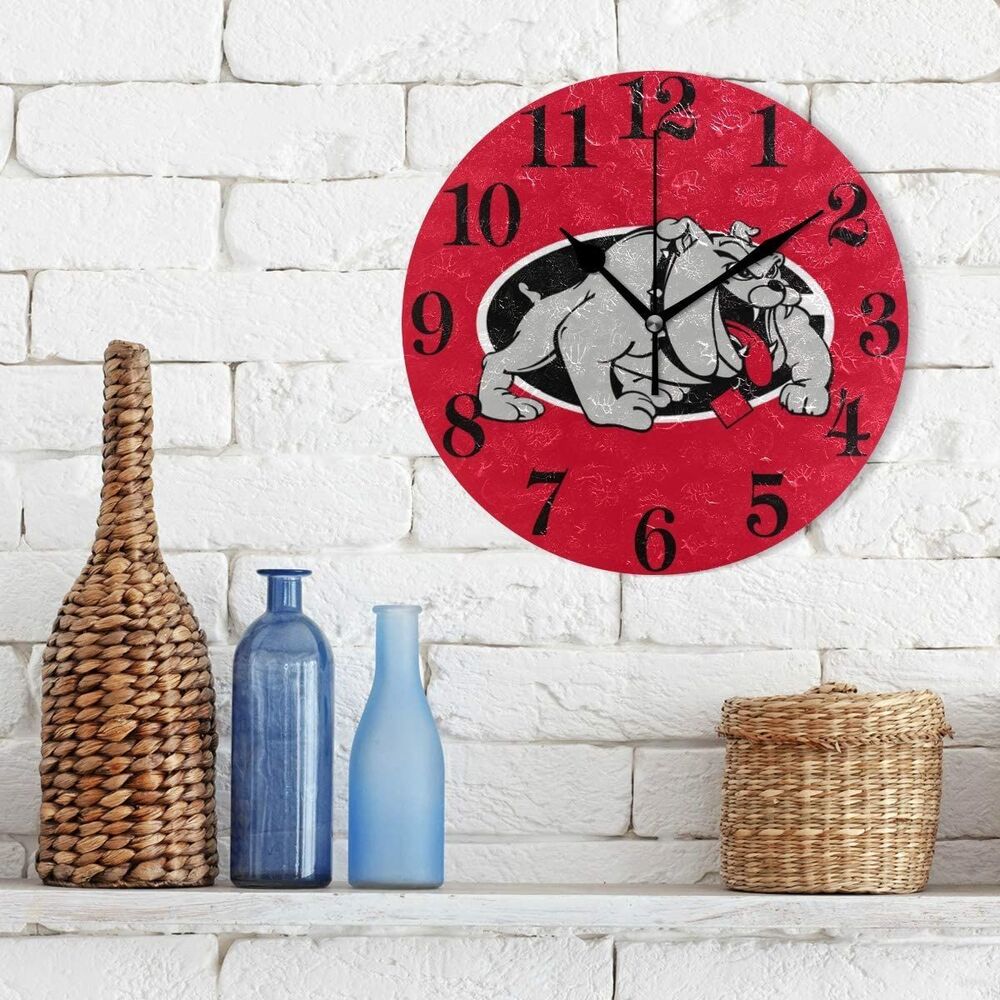 Cartoon Dog In Red Pattern Decorative Wall Clock cartoon dog in red pattern decorative wall clock 1896