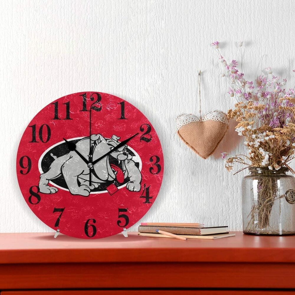 Cartoon Dog In Red Pattern Decorative Wall Clock cartoon dog in red pattern decorative wall clock 2212