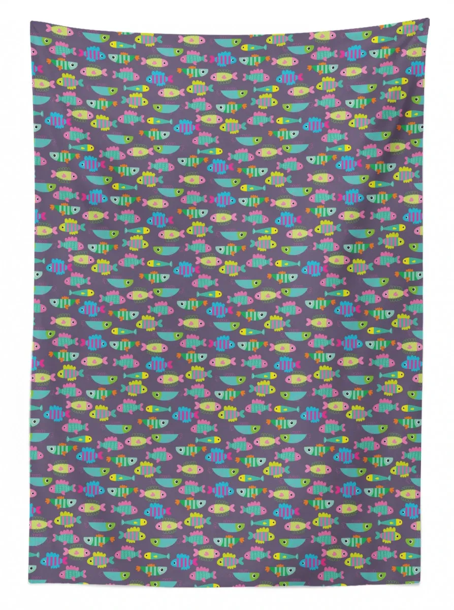 cartoon fauna of the ocean 3d printed tablecloth table decor 2224