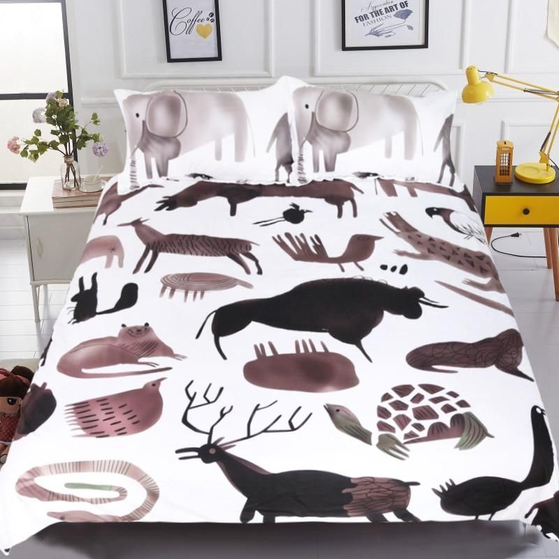 cartoon lover animal world bedding set bedroom decor 2928