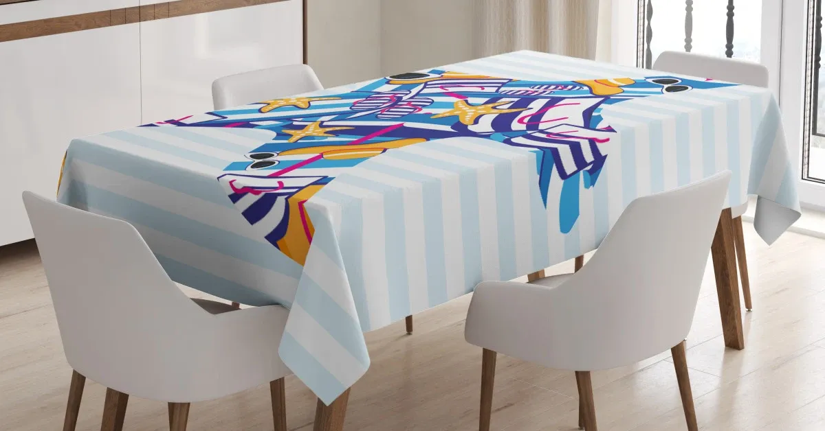cartoon sea star 3d printed tablecloth table decor 4307