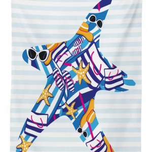 cartoon sea star 3d printed tablecloth table decor 6743