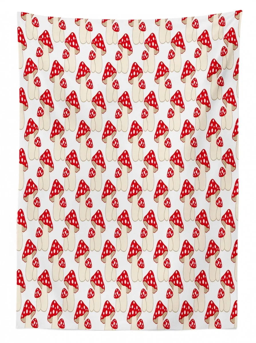 Cartoon Style Amanita 3D Printed Tablecloth Table Decor cartoon style amanita 3d printed tablecloth table decor 1061