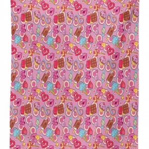 cartoon style colorful design 3d printed tablecloth table decor 6286