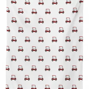 carts pattern golfing stroke 3d printed tablecloth table decor 8245