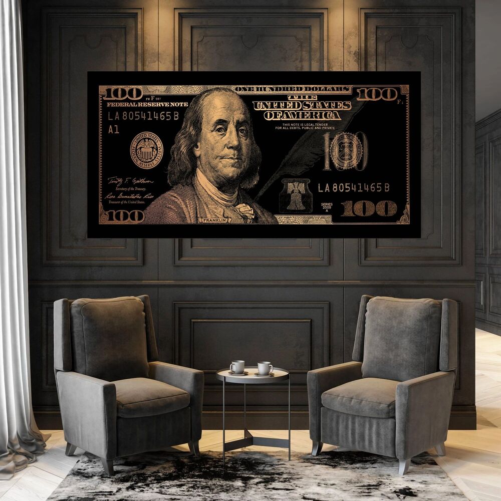 Cash Money Gold Motivational Positive Canvas Print - Wall Art Decor cash money gold motivational positive canvas print wall art decor 8043
