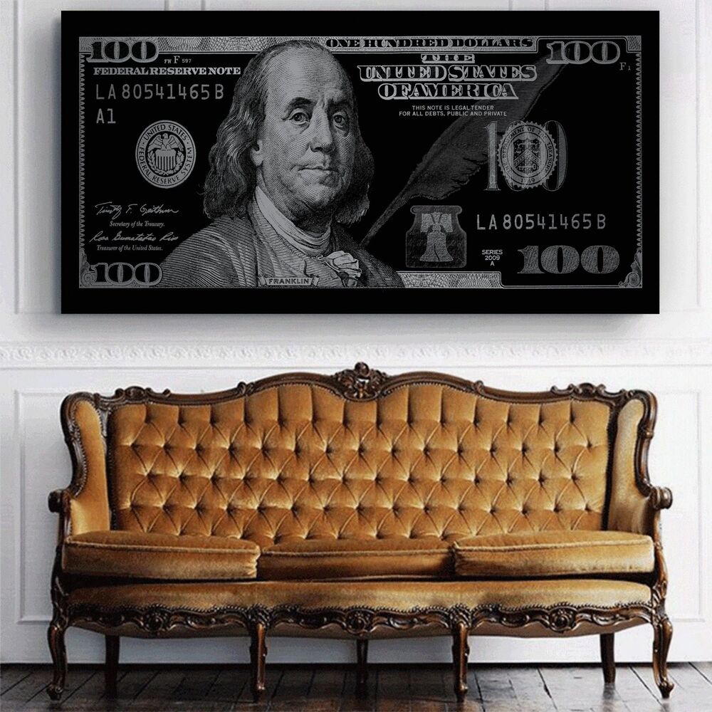 Cash Money Silver Motivational Positive Canvas Print - Wall Art Decor cash money silver motivational positive canvas print wall art decor 8749
