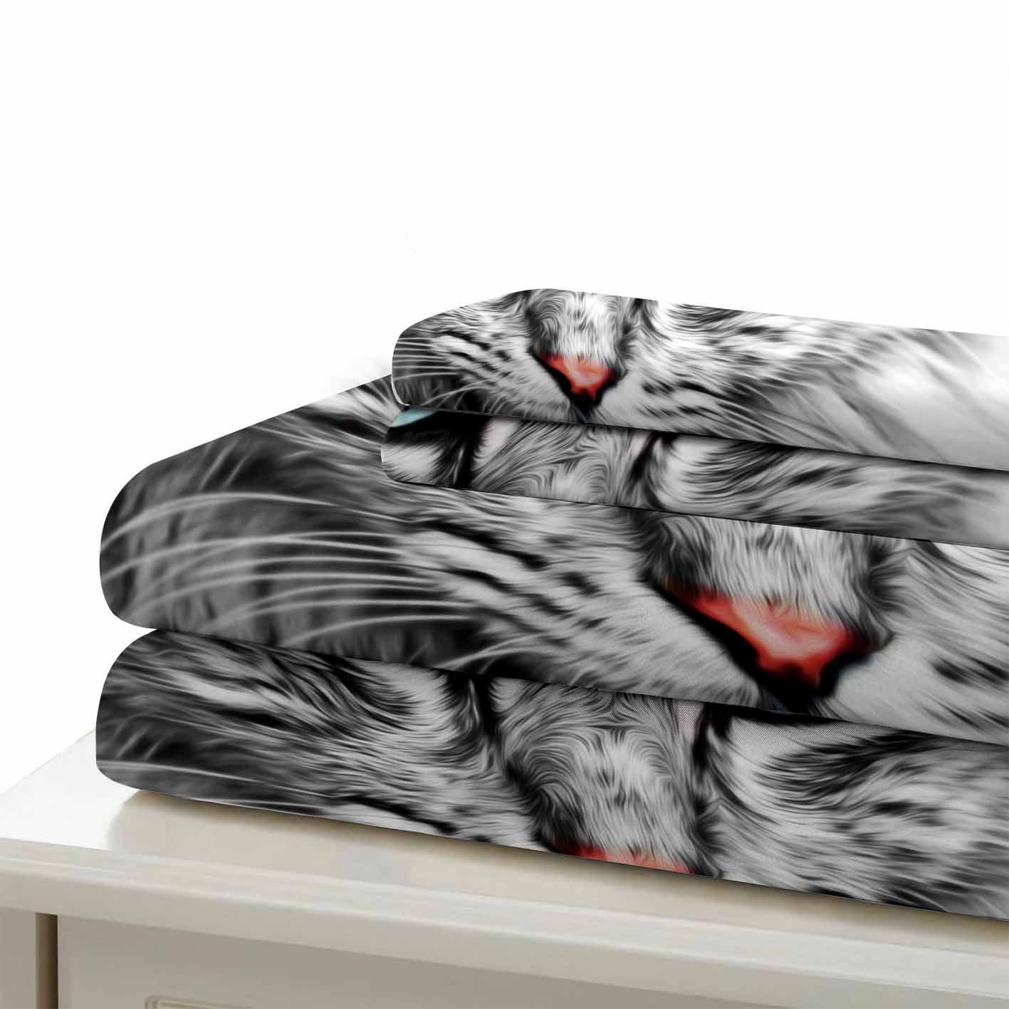 Cat With Blue Eyes Printed Bedding Set Bedroom Decor cat with blue eyes printed bedding set bedroom decor 1638