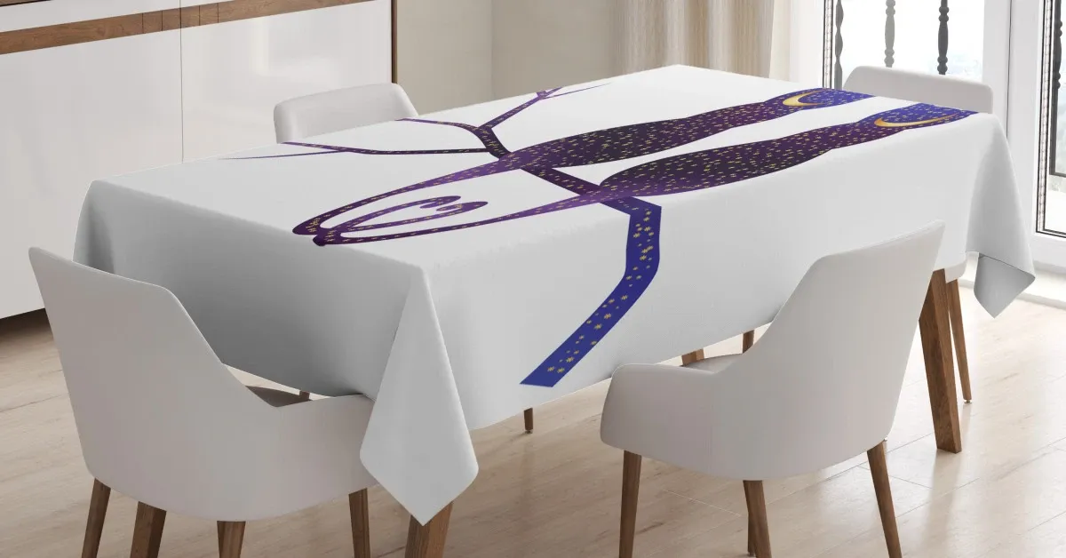 cats depicted as night 3d printed tablecloth table decor 3297
