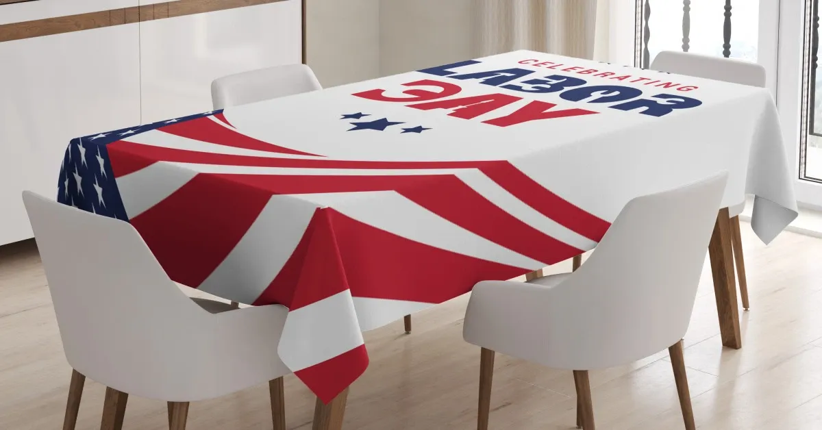 celebrating labor day 3d printed tablecloth table decor 1990