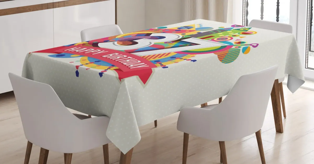 celebration theme 3d printed tablecloth table decor 3016