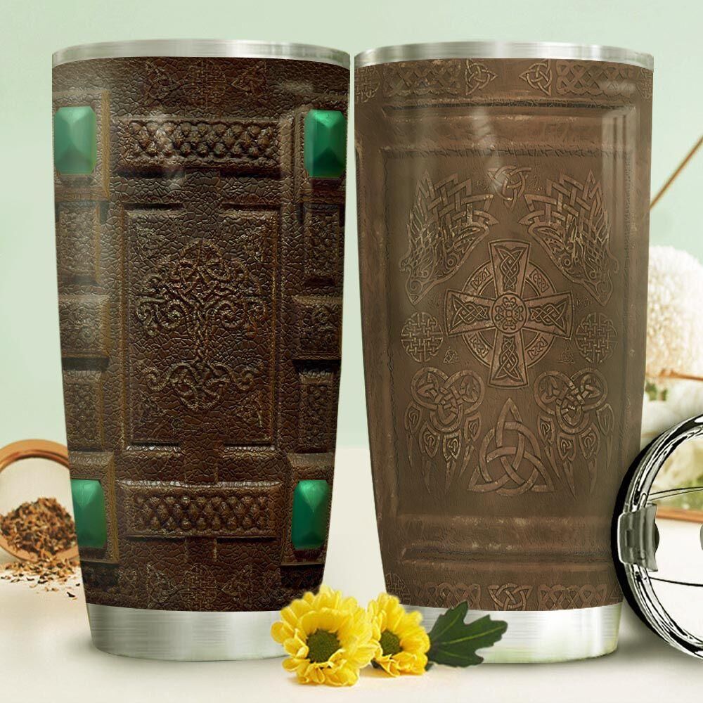 Celtic Book Stainless Steel Tumbler celtic book stainless steel tumbler 6058