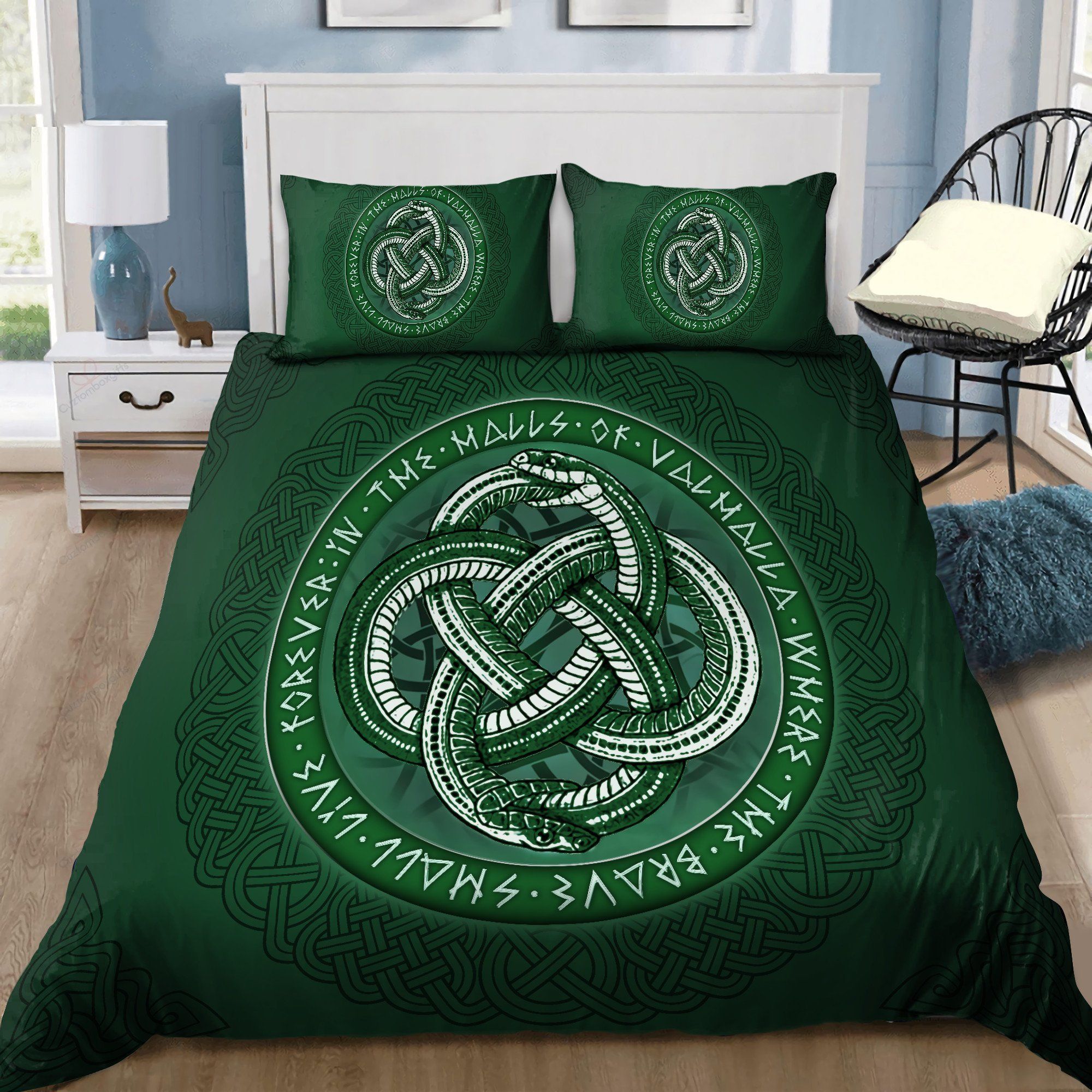 celtic irish snake st patricks day duvet cover bedding set 5057
