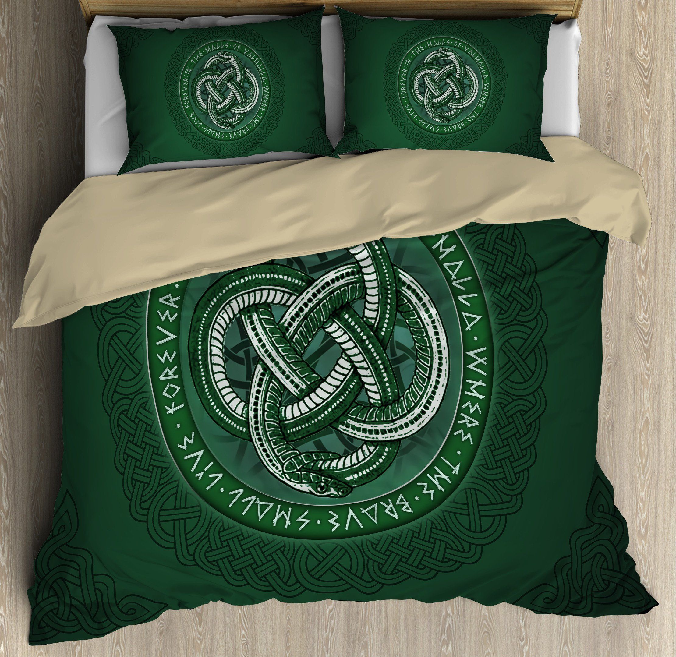 celtic irish snake st patricks day duvet cover bedding set 7698