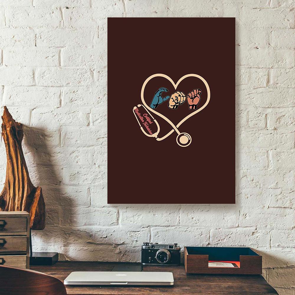 certified medication technician sign language canvas prints wall art decor 5040