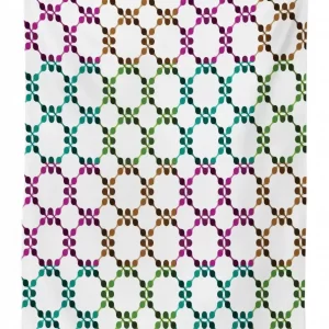 chain linked dots 3d printed tablecloth table decor 7554