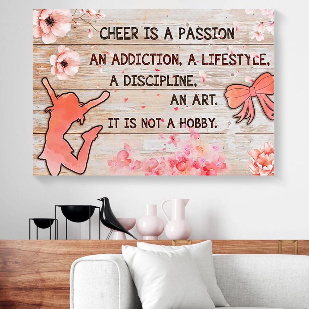 cheerleading addiction canvas prints wall art decor 7393