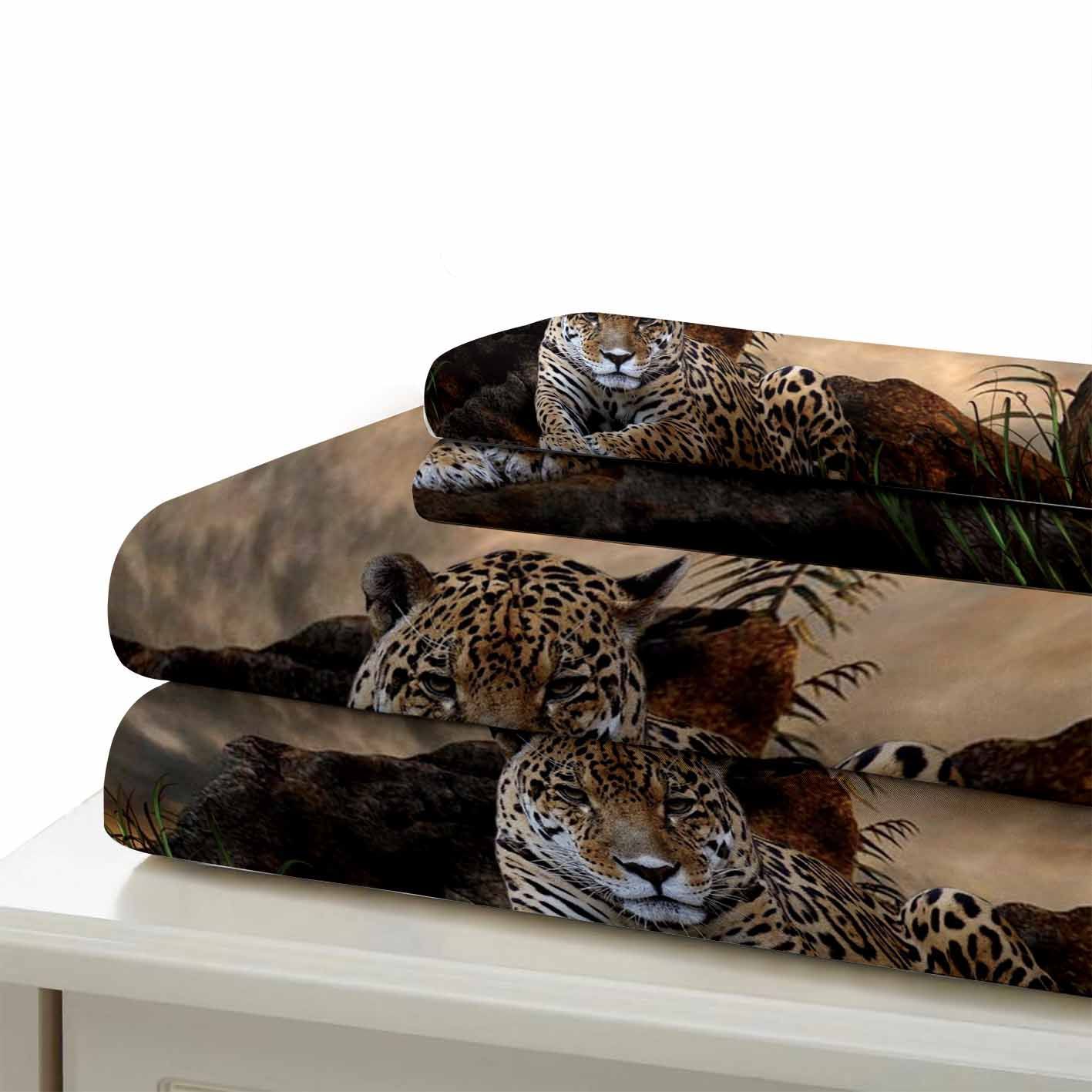 Cheetah Lonely Sunset Printed Bedding Set Bedroom Decor cheetah lonely sunset printed bedding set bedroom decor 2904