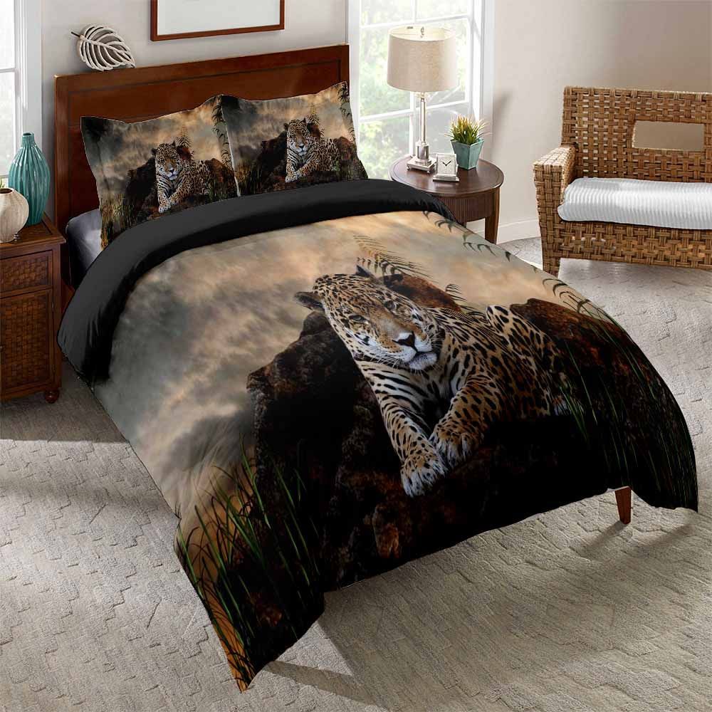 Cheetah Lonely Sunset Printed Bedding Set Bedroom Decor cheetah lonely sunset printed bedding set bedroom decor 5170