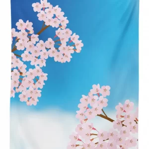 cherry blossom sky 3d printed tablecloth table decor 3173