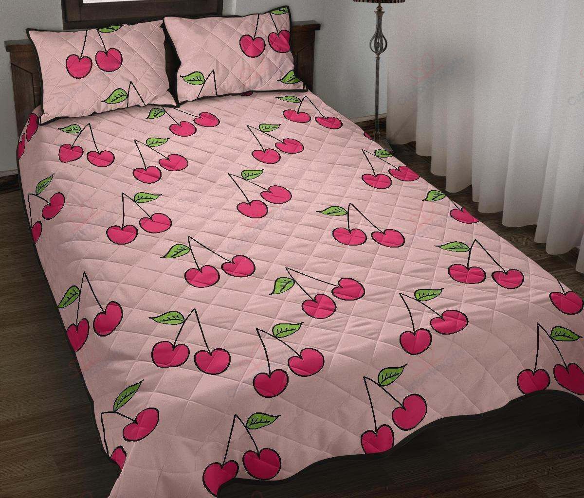 cherry printed bedding set bedroom decor 2213