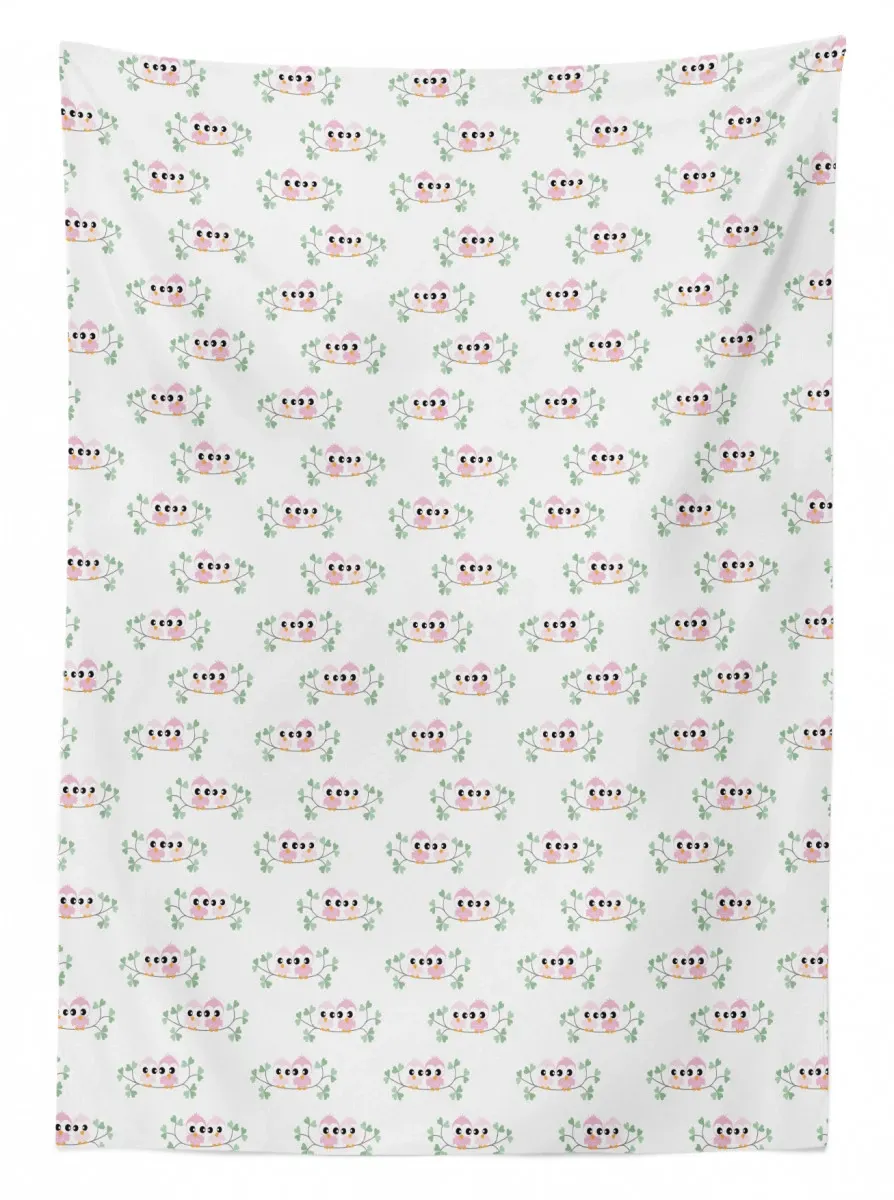 childish birds on branch 3d printed tablecloth table decor 1930
