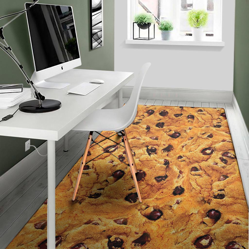 chocolate chip cookie print area rug floor decor 2583