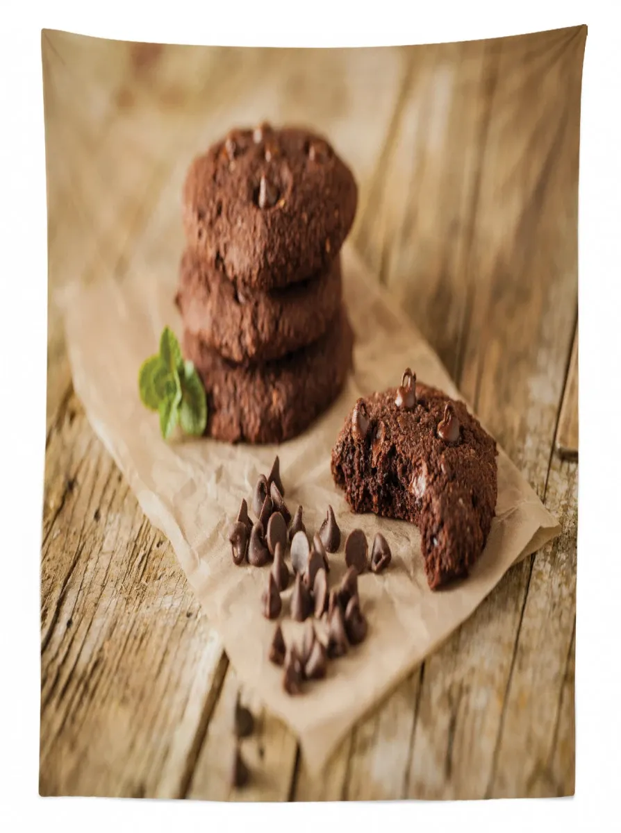 chocolate on a wrapping yum 3d printed tablecloth table decor 2639