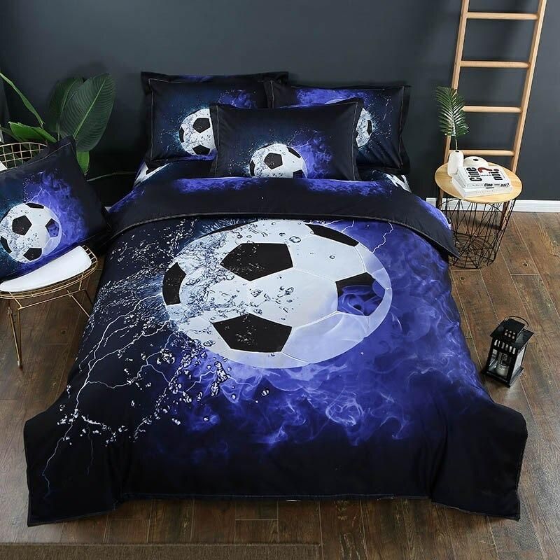 christmas 3d football sport series soft basketball duvet cover bedding set 1480