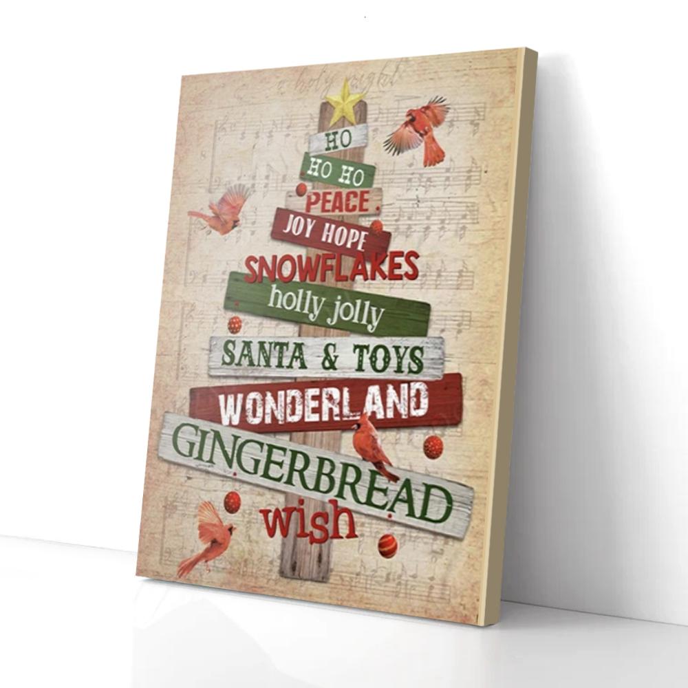 christmas cardinal canvas prints wall art decor 2242