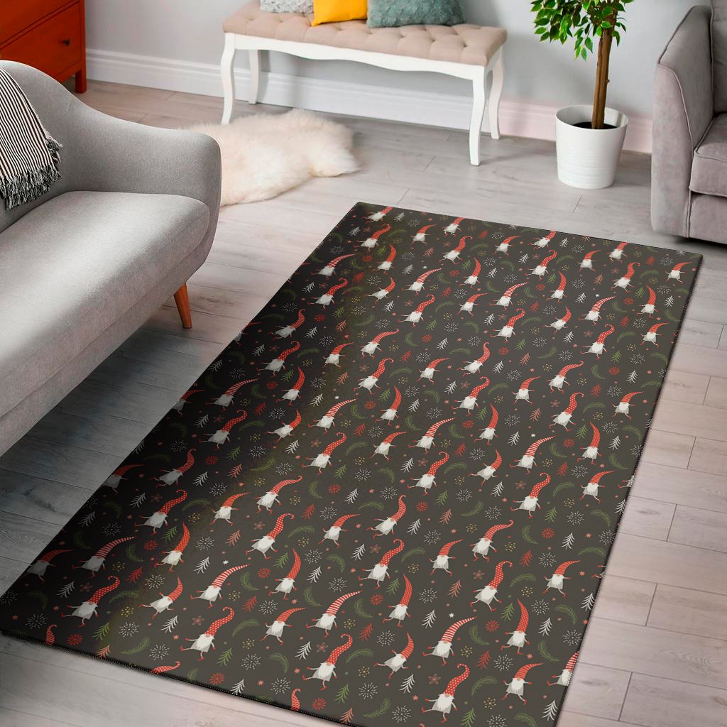 Christmas Gnomes Pattern Print Area Rug Floor Decor christmas gnomes pattern print area rug floor decor 6027