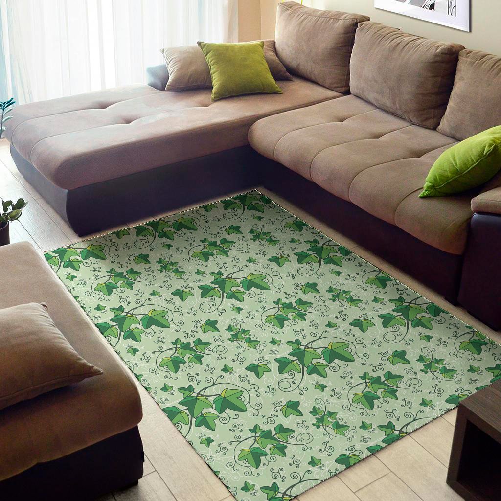 Christmas Ivy Leaf Pattern Print Area Rug Floor Decor christmas ivy leaf pattern print area rug floor decor 3919