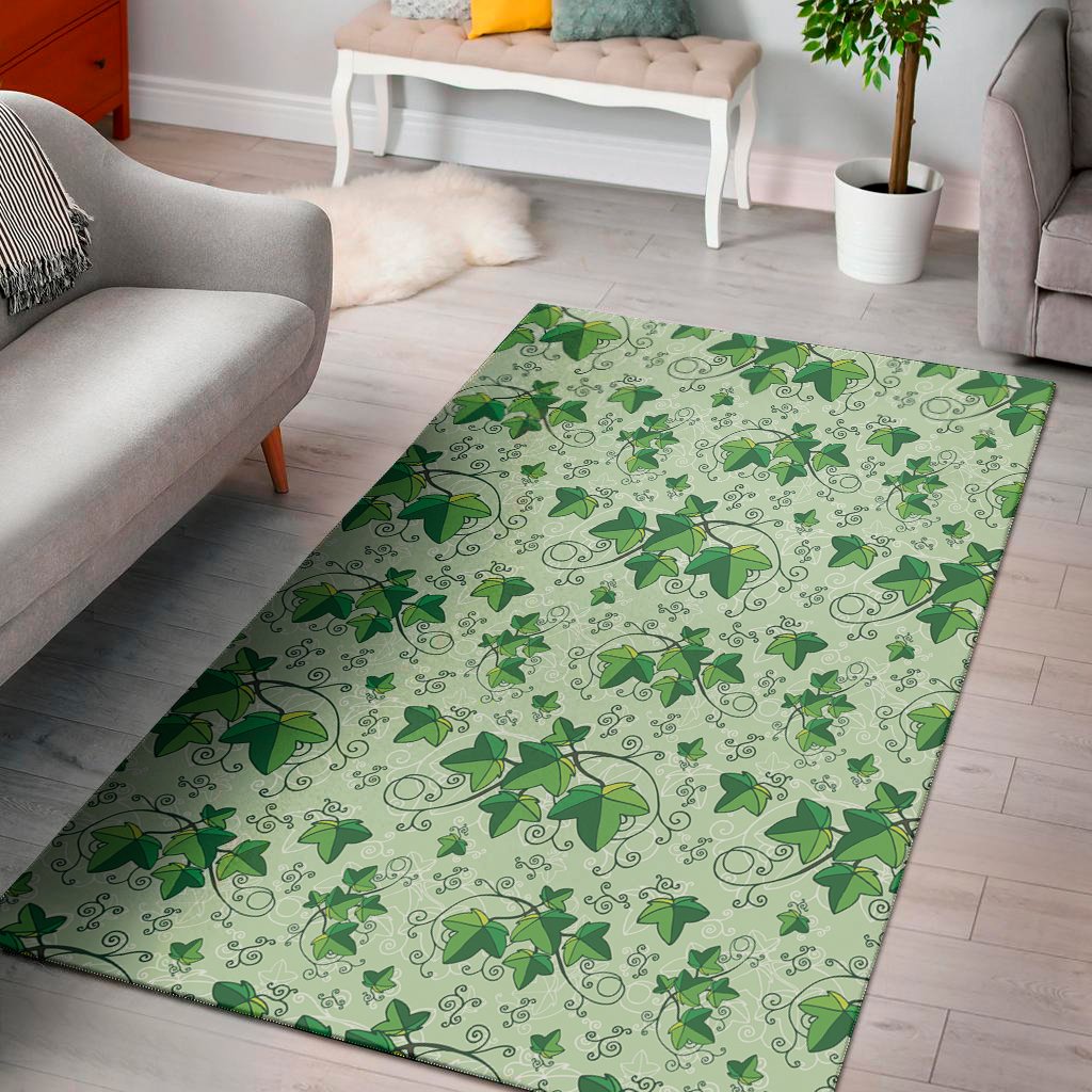 Christmas Ivy Leaf Pattern Print Area Rug Floor Decor christmas ivy leaf pattern print area rug floor decor 6985