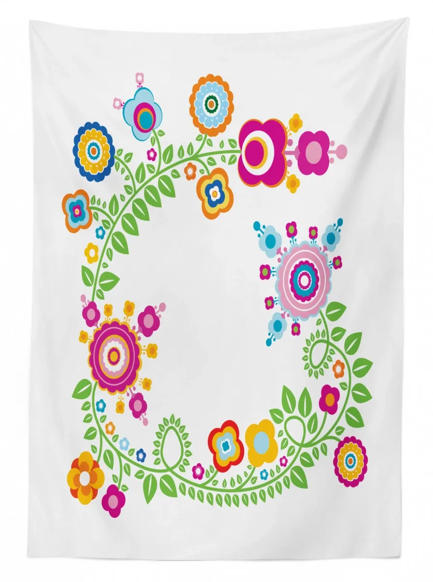 Circles Curves Swirls 3D Printed Tablecloth Table Decor circles curves swirls 3d printed tablecloth table decor 1770